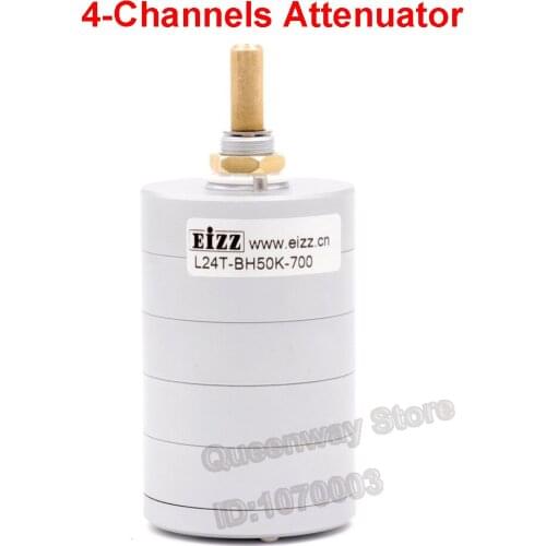 1PC EIZZ 24-Step 4-channels Attenuator Volume Potentiometer Sound Control With 50K/100K for choose