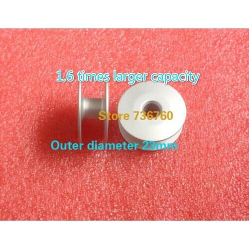 10 pieces lot Semi-jumbo Bobbin 23mm outer diameter 1.6 times larger capacity China embroidery machine spare parts