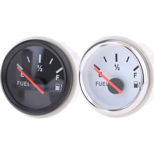 2 Pieces 2' 52mm Universal Boat Marine Car Fuel Level Gauge Indicator
