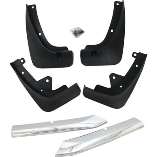 2Pcs ABS Front Grill Cover Trims for Mazda CX-3 CX3 2015 2016 2017 2018 & 4Pcs Fender Mud Flaps Mudguards