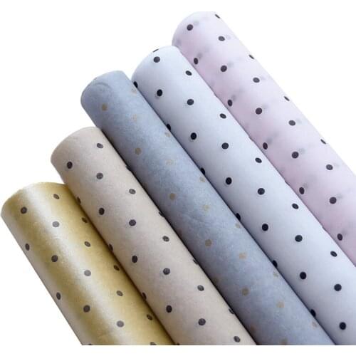 20pcs Waterproof Printing Small dots Sydney Paper Flowers Wrapping Paper Rose Bouquet Lined Wrapping Paper