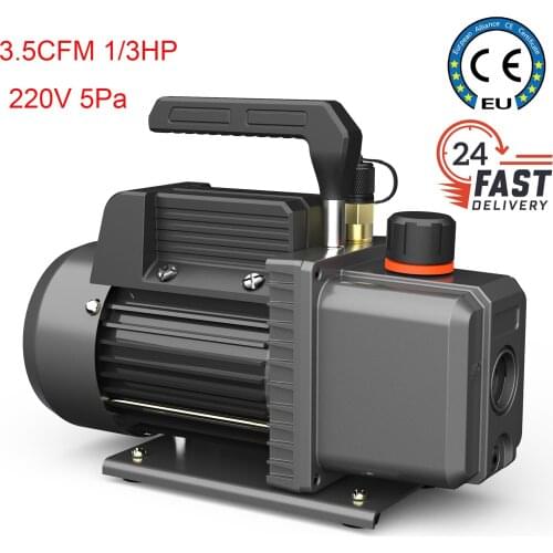 2021 3.5CFM Single-Stage 5Pa Rotary Vane Economy Vacuum Pump 1/3HP Air Conditioner Refrigerant HVAC Car Repair Tool R410a R134a