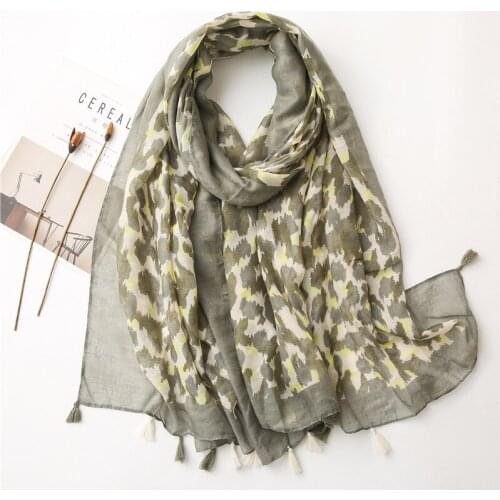 2021 Newest Women Printed Tassel Scarf Cotton Scarf Shawls Wraps