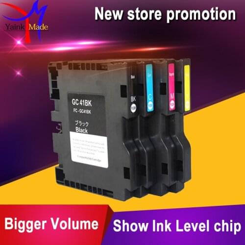4 PK (BK C M Y) GC-41 Transfer SUB Ink Cartridges for Ricoh Aficio SG 3110DN SG3110DNw SG2100 SG2100L SG7100 SG7100DN With Chip