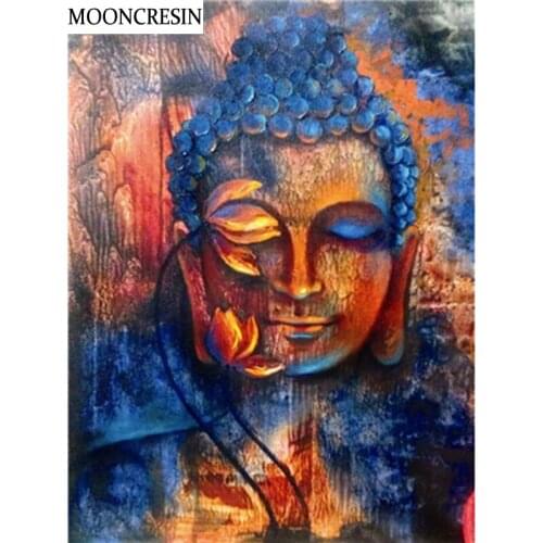 5D Diamond Painting Buddha Full Square Needlework Cross Stitch Diamond Embroidery Crystal Mosaic Wall Stickers Decoration Home