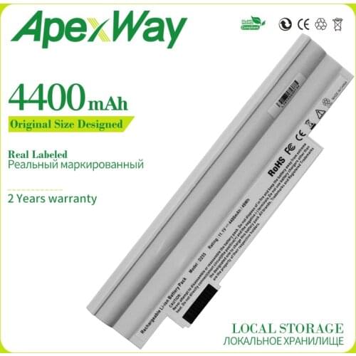Apexway Laptop Battery for Acer Aspire One 522 D255 722 AOD255 AOD260 D255E D257 D257E D260 D270 AL10A31 AL10B31 AL10G31 White