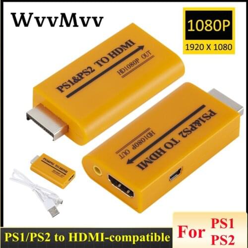 3.5Mm Audio Video Converters With Usb Cable Support 1080P Output For PS1 Player To HDMI-Compatible Adapter For Hdtv