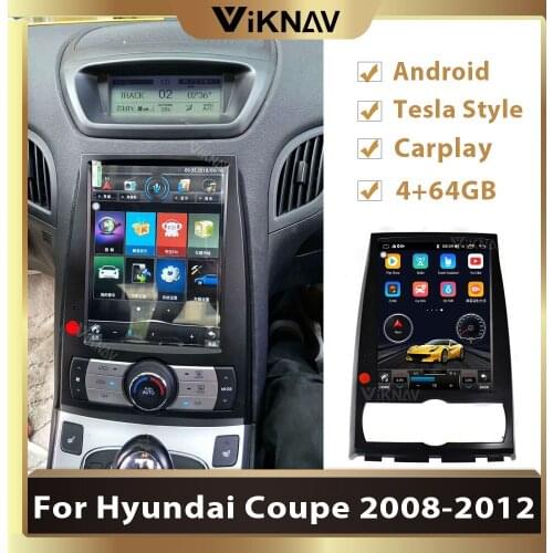2 Din Android Car Radio for Hyundai Coupe 2008-2012 Auto Audio Multimedia DVD Player GPS Navigation Tape Recorder