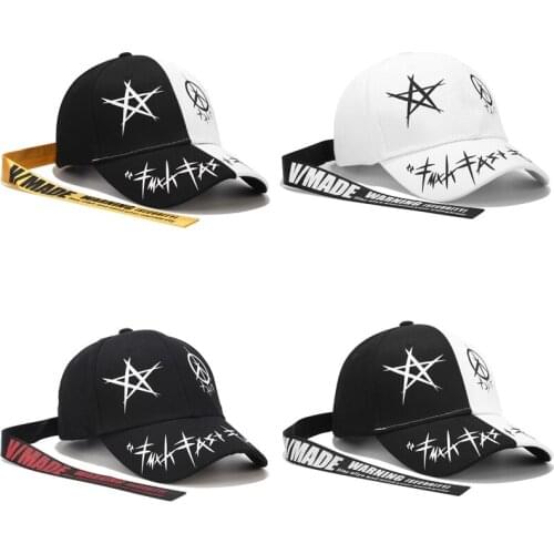 Custom Graffiti Bts Snapback Baseball Caps Black and White Patchwork Men Women Hip Hop Cap Fashion Dad Hat Casual Long Strap Hat