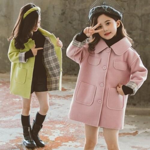 Children Winter Jackets for Girls Wool Warm Overcoat Kids Outerwear Spring Girls Clothes Fashion Girls Coat 4 6 8 10 12 13 Years