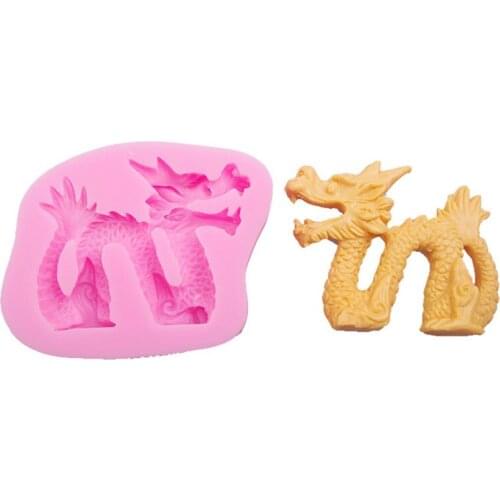Dragon China Soap mold silicone candle molds Fondant chocolate Sugar Craft baking mould for cake decorating tools T0739