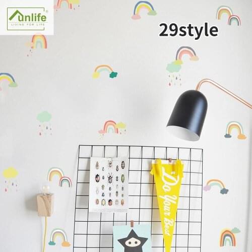 Funlife@ Rainbow Wall sticker Wallpaper Decorative Self-Adhesive Easy to Clean Waterproof for Children Cartoon Wall Decals