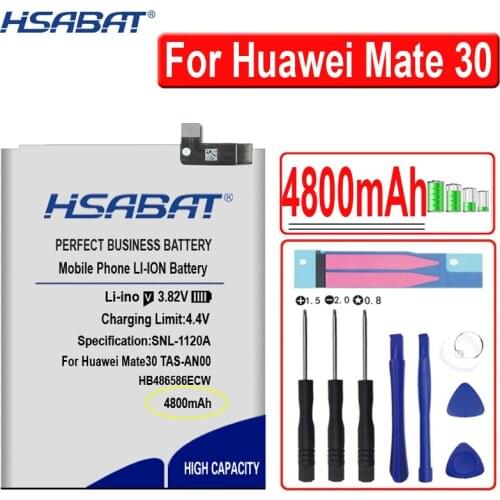 HSABAT 4800mAh HB486586ECW Battery for Huawei Mate30 Mate 30 TAS-AN00 Nova6 Nova6 SE V30