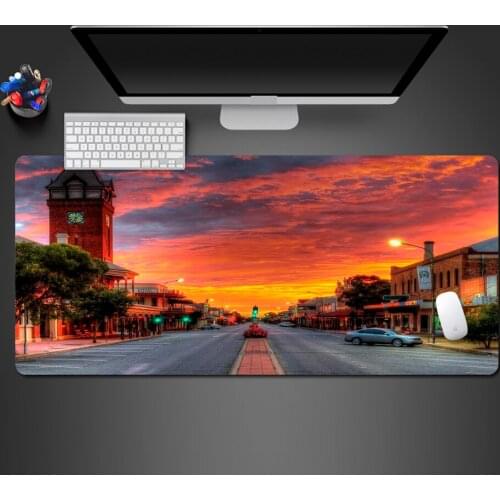 Mouse Pad The City Streets In The Sunset Washable Personality Game Player Mousepad Table To Computer Gamibg Mouse Mat Best Gift