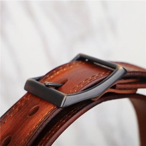 Belt for Men Genuine Brown Casual Vintage Old Leather Western Jeans Belt Luxury High Quality