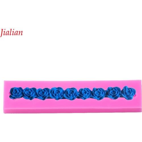Rose Lace Shaped DIY fondant cake silicone moulds chocolate accessories for cupcake decoration kitchen Baking tools FT-0032