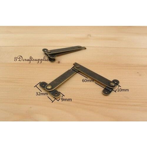 Metal Hinges wooden cigar box jewelry Making anti brass 60mm 12 pieces AT25