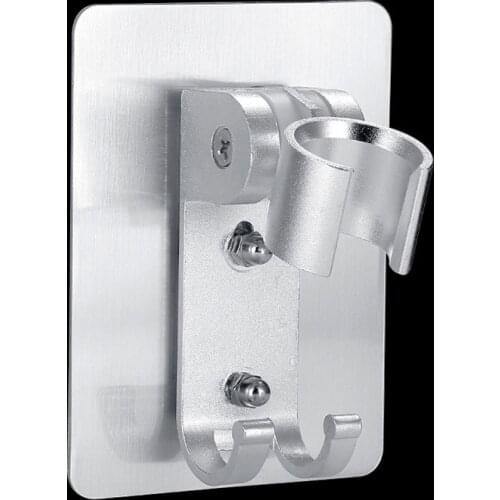 Wall Mounted Shower Head Stand Bracket Holder Adjustable Self-adhesive Shower Head Holder Rack Hook Portable Bathroom Accessorie