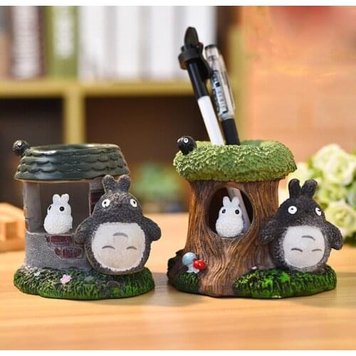 New Creative Pencil Holder Resin Handicraft Gift For Students Home Decore Resin Embellishments Organizer Storage Box Pot Vase