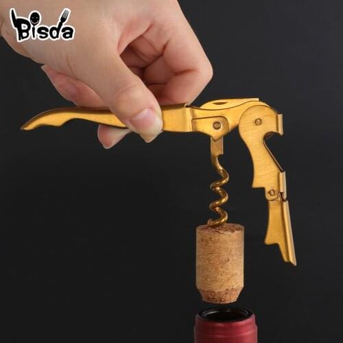 1Pc Stainless Steel Bottle Opener Portable Cork Screw Corkscrew Red Wine Beer Cap Opener Kitchen Tools Bar Accessories