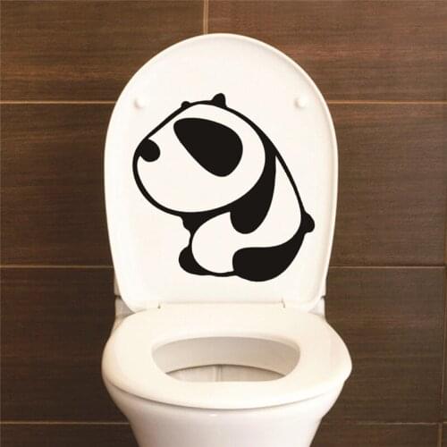 Panda Bathroom Glass Door Wall Stickers Home Decoration Stickers Bathroom Decals Toilet Sticker
