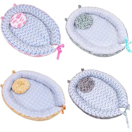 Newborn Baby Portable Removable And Washable Crib Travel Bed Nest Bed Crib Bed Bumper Braid Pillow Baby Bed Crib Infant Room