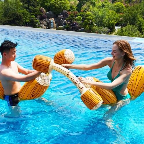 1Set Swimming Pool Float Game Inflatable Water Sports Bumper Toys For Adult Children Party Gladiator Raft Kickboard Pool Toy 4pc