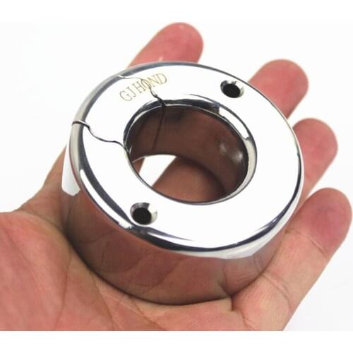 Top Stainless Steel Scrotum Pendant Penis Cock Ring Chastity Cage Restraint Scrotum Pendant Testicle Cock Ring Sex Toys BB2-2-77