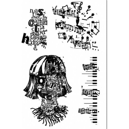 11*16CM Sheet Music Monster Transparent Clear Stamps / Silicone Seals Roller Stamp For DIY Scrapbooking Photo Album/Card Making