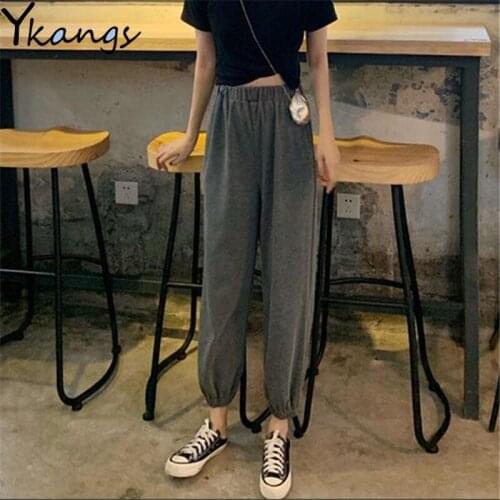 Elastic High Waist Harem Pants Women Casual Outdoor Sports Pants for Women Korean Fashion Women Trousers Joggers Pants Harajuku