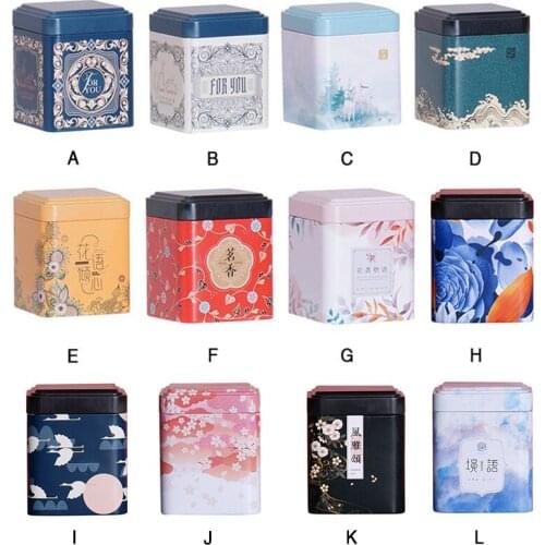 Universal Tea Caddy Tin Can Candy Scented Tea Caddy Tinplate Tea Packaging Box Portable Tea Caddy