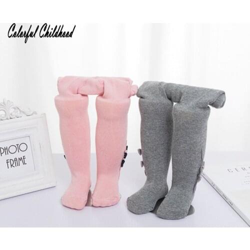 Infant Soft Cotton Baby Girl Tights Newborn Casual Bowknot Warm Tights Kid Dancing Pantyhose Baby Stockings 0-3t
