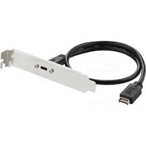 0,4 M USB 3,1 Front Panel Header zu USB-C Typ-C Weibliche Verlängerung Kabel 40cm mit Panel Montieren schraube 40cm