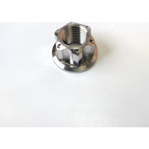 1pcs 14 titanium alloy flange hexagon lock nuts hex anti-corrosion motorcycle electric car modification fancy nut