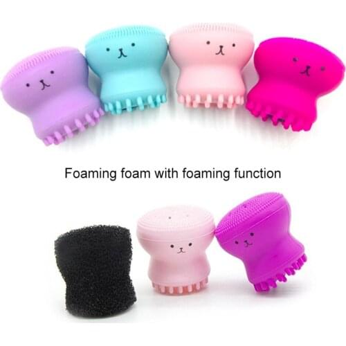 1Pc Octopus Shape Silicone Face Cleansing Brush Pore Cleaner Exfoliator Blackhead Remover Soft Face Scrub Washing Brush Dropship