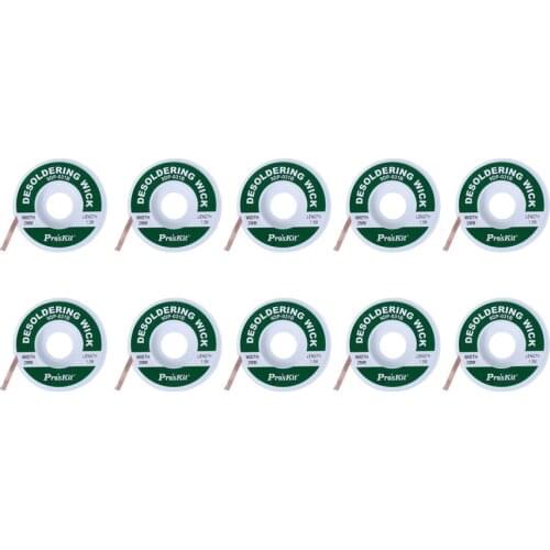10pcs/lot Proskit Length 1.5M width 1.5mm 2.0mm 2.5mm Desoldering Braid Solder Remover Wick Wire Repair Tool