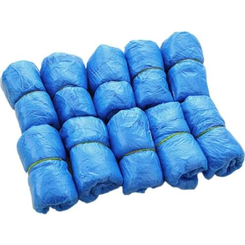 100PCS Waterproof Boot Covers Plastic Disposable Shoe Covers Overshoes
