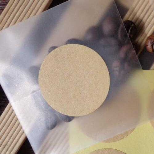 102pcs New Vintage Blank Round Kraft Seal Sticker for Handmade Products 35mm Round Gift Sealing Sticker DIY Note Label