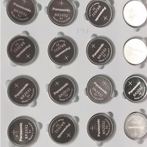 20pcs/lot New Original Panasonic 3V BR2032 Battery BR 2032 High temperature Button Coin Cell Battery Batteries