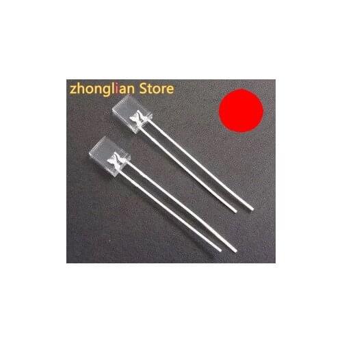 20000PCS/Lot 2*5*7 white hair red red LED 257 square LED lamp highlights long feet red light