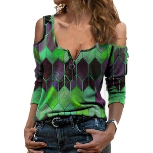 2021 Summer T-shirt Women Cotton Blend V-neck Off Shoulder Sexy Tops Outdoor Streetwear Daily T-Shirt Women Tees Tops