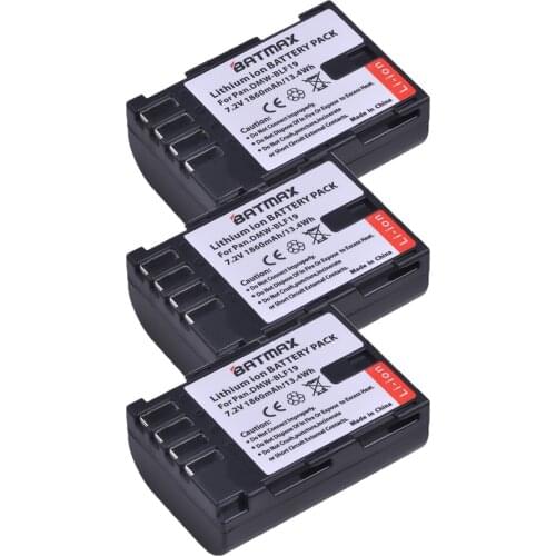 3PCS 1860mAh DMW-BLF19 DMW BLF19 BLF19 BLF19E BLF19e Camera Battery DMW-BLF19PP for Panasonic Lumix GH3 GH4 GH5
