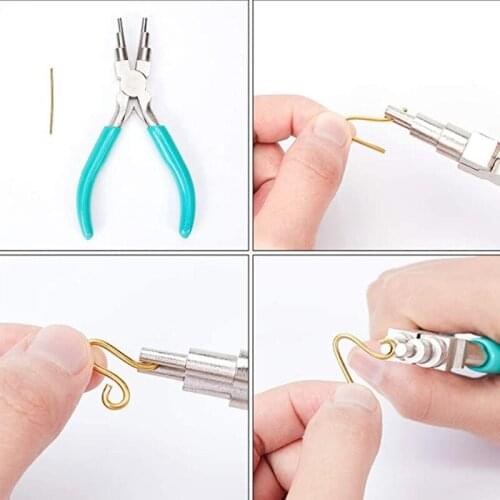 6-In-1 Bail Making Pliers Loop Sizes 2 – 9 Millimeter Wire Wrapper Looping Forming Jewelry Pliers Jewelry Making Tools