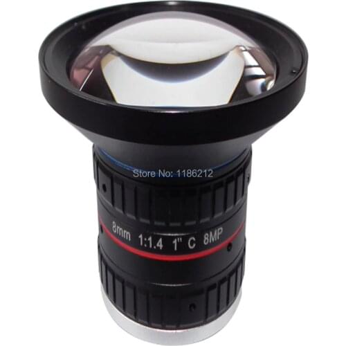 8.0Mega Pixel C Mount 8mm 1" F1.4 ITS Correction fixed focal length lenses Industrial camera manual Iris CCTV Lens