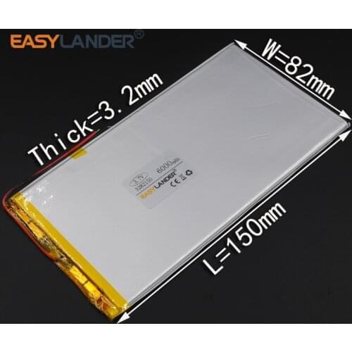 3280150 3.7V 6000mAh Rechargeable li Polymer Li-ion Battery For Power Bank Tablet PC Cell Speaker MID electronics 3282150
