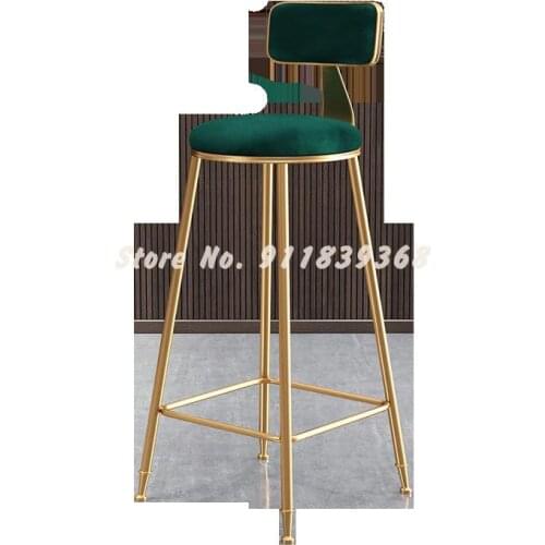 Bar table and chair combination Nordic backrest high stool modern minimalist bar chair net red milk tea shop high stool