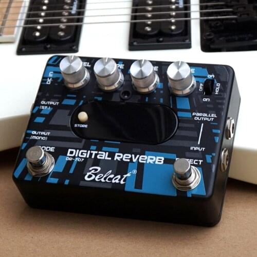 Belcat DIGITAL REVERB Guitar Effect Pedal Tone Time Level Type Control 10 User setting Mono Parallel Stereo Output