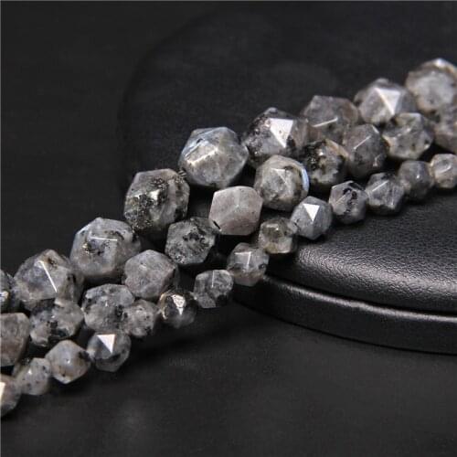 Natural Faceted Gem Labradorite Stone Beads Loose Spacer Bead For DIY Jewelry Making Bracelet Necklace Accessories 15'' 6/8/10MM