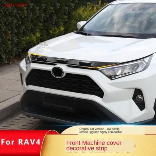 For Toyota RAV4 2019 2020 5th Front Cover Decorative Strip Modified Decorative Bright Strip