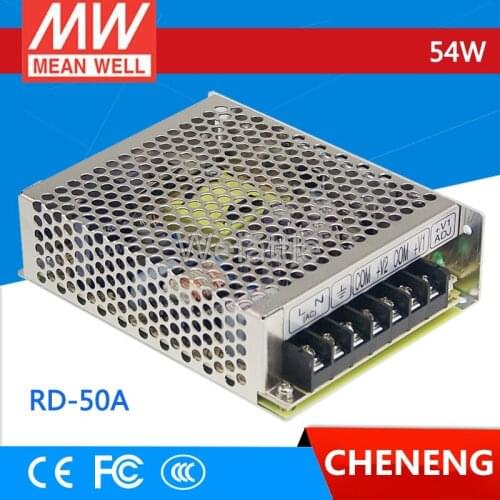 MEAN WELL original RD-50A 5V 6A +12V 3A RD-50 54W Dual Output Switching Power Supply